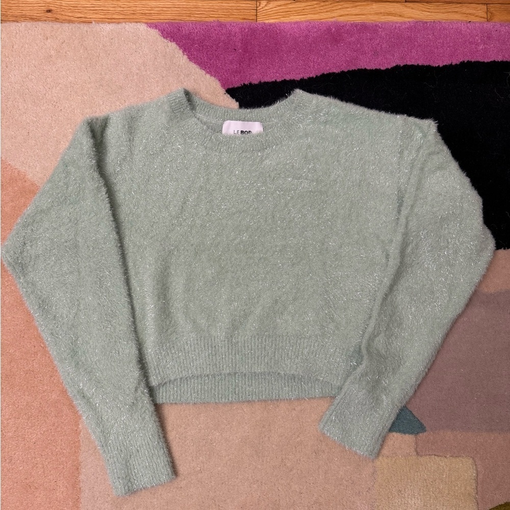 NWT LE BOP Tinsel Cropped Sweater. XS - Picture 4 of 6